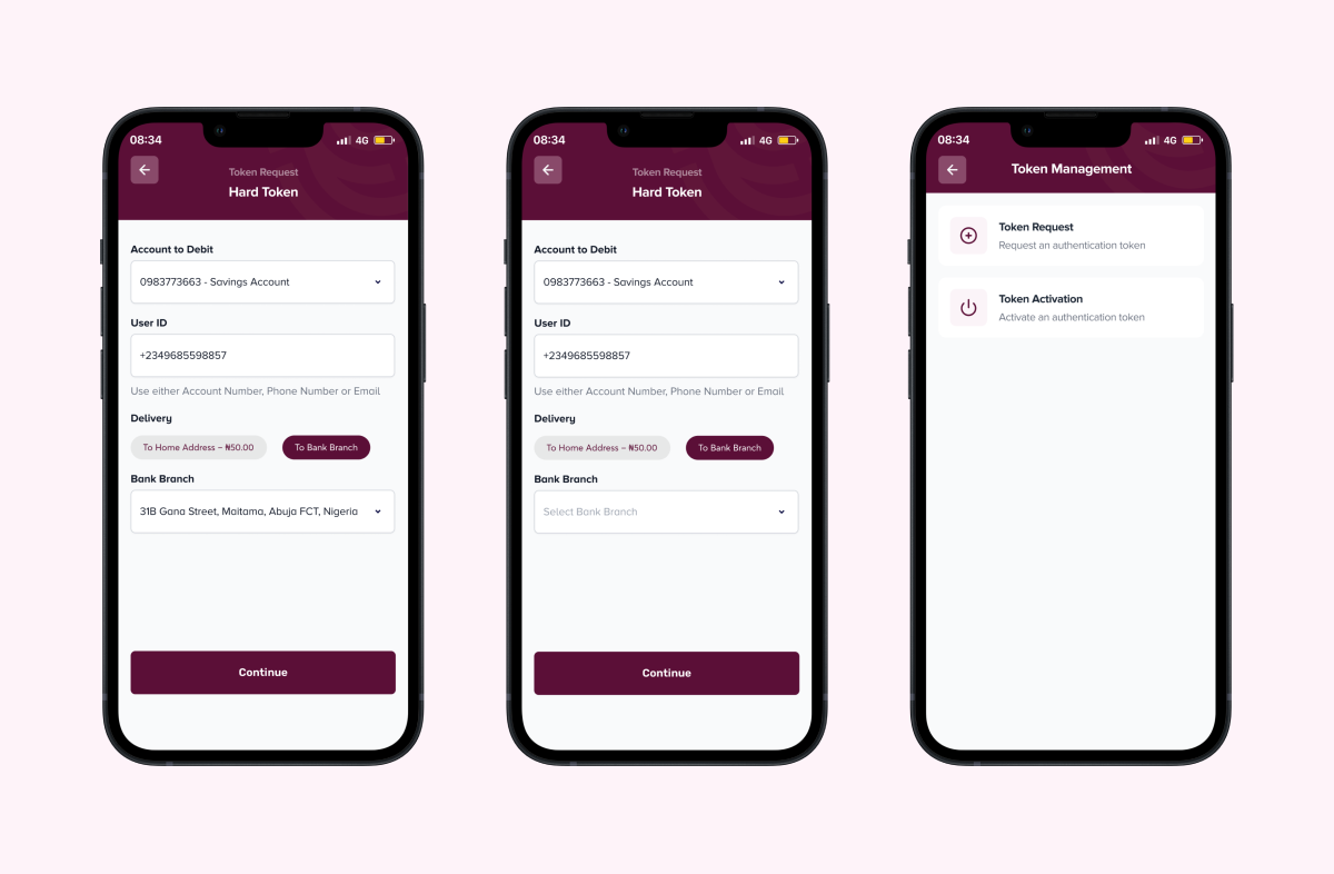 Signature Bank token management